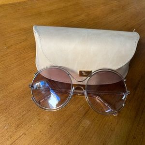 Chloe rose gold peach round women sunglasses CE 122S 785 59 19 140 #1